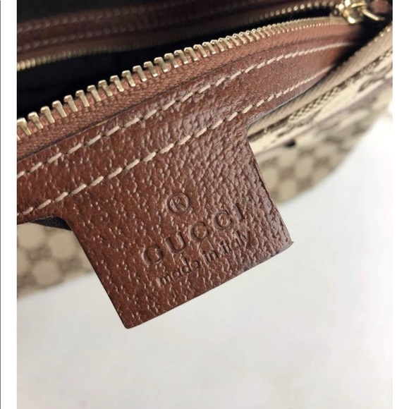 Authentic Gucci monogram bamboo handle bag - Picture 7 of 8